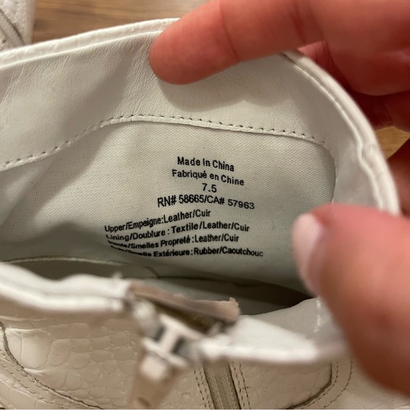 SOMETHING NAVY White Wesley Leather Bootie / Boots - Picture 5 of 7